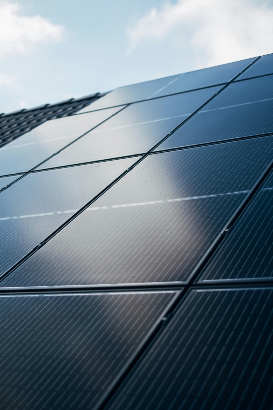 Close up of solar module